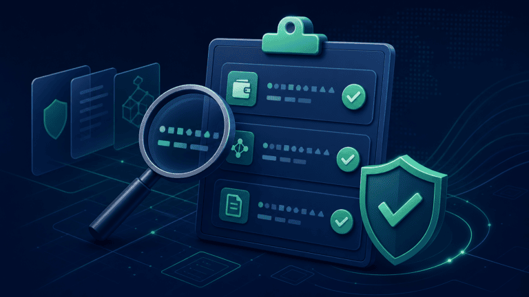 Illustration of a wallet, network, and quote verification checklist before a USDT transfer
