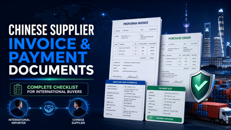Chinese supplier invoice and payment documents checklist for international buyers