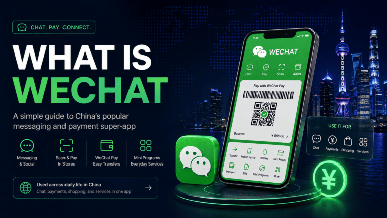 What is WeChat guide showing messaging, WeChat Pay, Mini Programs and daily services in China